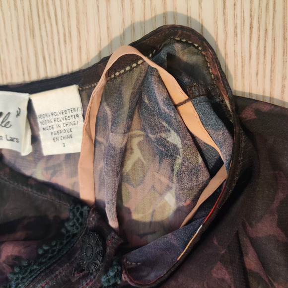 Anthropologie Beguile by Byron Lars Dress Sz 2 Lined Sheer Ombre Romantic Event - Picture 10 of 15